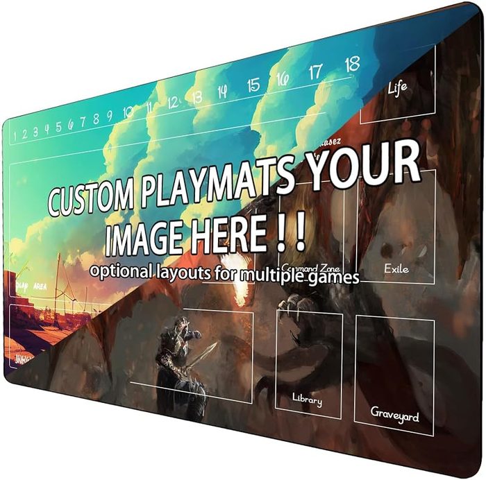 Custom TCG playmat with bag